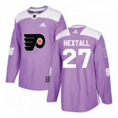 Youth Adidas Philadelphia Flyers 27 Ron Hextall Authentic Purple Fights Cancer Practice NHL Jersey