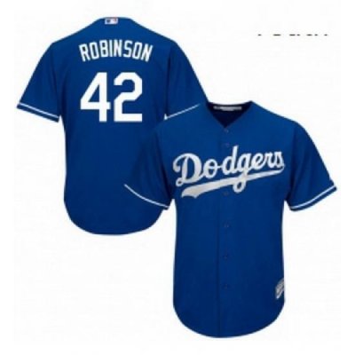 Youth Majestic Los Angeles Dodgers 42 Jackie Robinson Replica Royal Blue Alternate Cool Base MLB Jersey