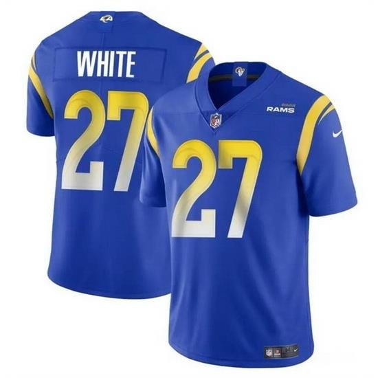 Men Los Angeles Rams 27 Tre'Davious White Blue Vapor Untouchable Stitched Football Jersey