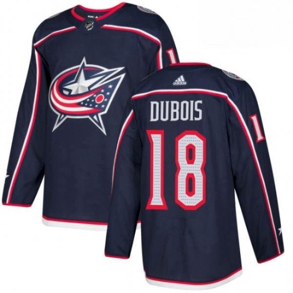 Mens Adidas Columbus Blue Jackets 18 Pierre Luc Dubois Authentic Navy Blue Home NHL Jersey