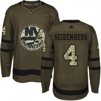 Youth Adidas New York Islanders 4 Dennis Seidenberg Premier Green Salute to Service NHL Jersey