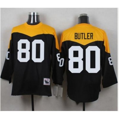 Mitchell And Ness 1967 Pittsburgh Steelers 80 Jack Butler Black Yelllow Throwback Men 27s Stitched