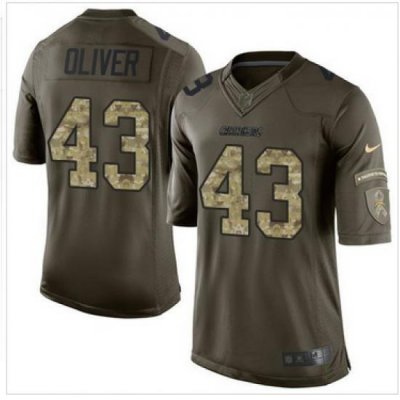 Nike San Diego Chargers #43 Branden Oliver Green Men 27s Stitched NFL Limited Salute to Service Jersey