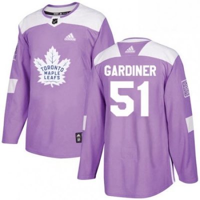 Mens Adidas Toronto Maple Leafs 51 Jake Gardiner Authentic Purple Fights Cancer Practice NHL Jersey