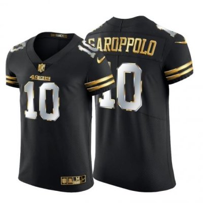 San Francisco 49ers 10 Jimmy Garoppolo Men Nike Black Edition Vapor Untouchable Elite NFL Jersey