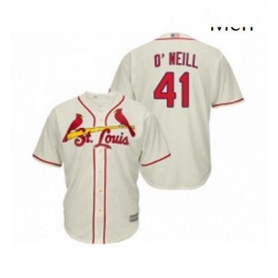 Mens St Louis Cardinals 41 Tyler O Neill Replica Cream Alternate Cool Base Baseball Jersey