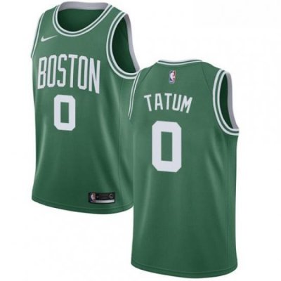 Womens Nike Boston Celtics 0 Jayson Tatum Swingman GreenWhite No Road NBA Jersey Icon Edition