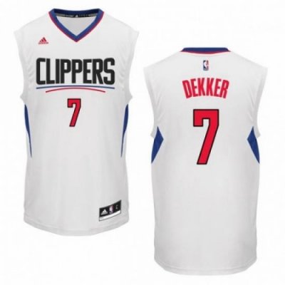 Mens Adidas Los Angeles Clippers 7 Sam Dekker Swingman White Home NBA Jersey