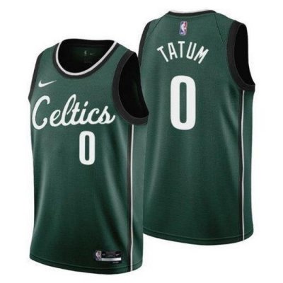 Men Boston Celtics 0 Jayson Tatum Green 2022 23 City Edition Stitched Basketball Jersey