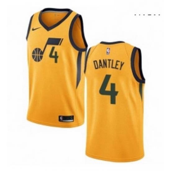 Mens Nike Utah Jazz 4 Adrian Dantley Authentic Gold NBA Jersey Statement Edition