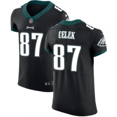 Nike Eagles #87 Brent Celek Black Alternate Mens Stitched NFL Vapor Untouchable Elite Jersey