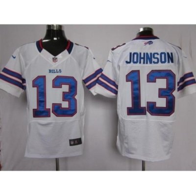 Nike Buffalo Bills 13 Steve Johnson White Elite NFL Jersey