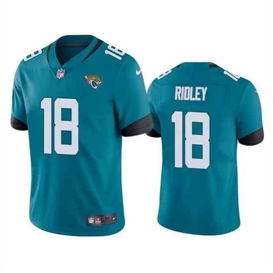 Men Jacksonville Jaguars 18 Calvin Ridley Teal Vapor Untouchable Limited Stitched Jersey