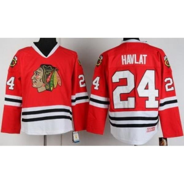 Chicago Blackhawks 24 Martin Havlat Red CCM Throwback NHL Jerseys