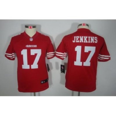 Youth Nike San Francisco 49ers #17 Jenkins Red Limited Jerseys