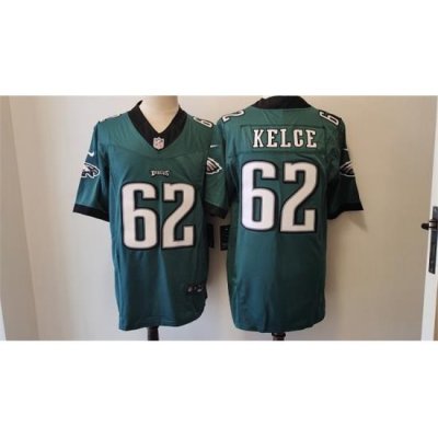 Men Philadelphia Eagles 62 Jason Kelce Green 2023 F U S E  Vapor Untouchable Limited Stitched Football Jersey