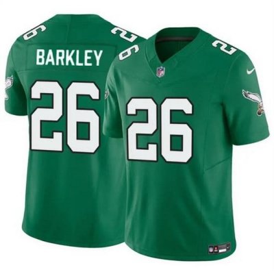 Youth Philadelphia Eagles 26 Saquon Barkley Green 2023 F U S E Vapor Untouchable Limited Throwback Stitched Football Jersey