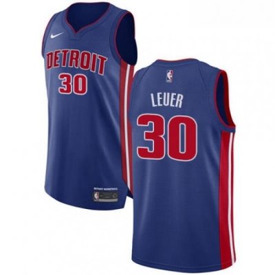 Youth Nike Detroit Pistons 30 Jon Leuer Authentic Royal Blue Road NBA Jersey Icon Edition