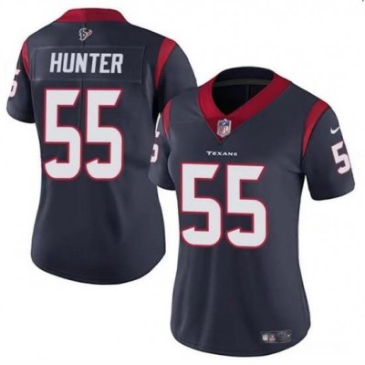 Women Houston Texans 55 Danielle Hunter Navy Vapor Untouchable Limited Stitched Jersey