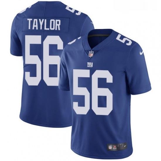 Mens Nike New York Giants 56 Lawrence Taylor Royal Blue Team Color Vapor Untouchable Limited Player NFL Jersey