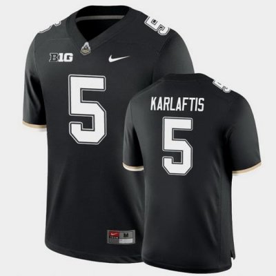 Men Purdue Boilermakers George Karlaftis College Football Game Black Jersey