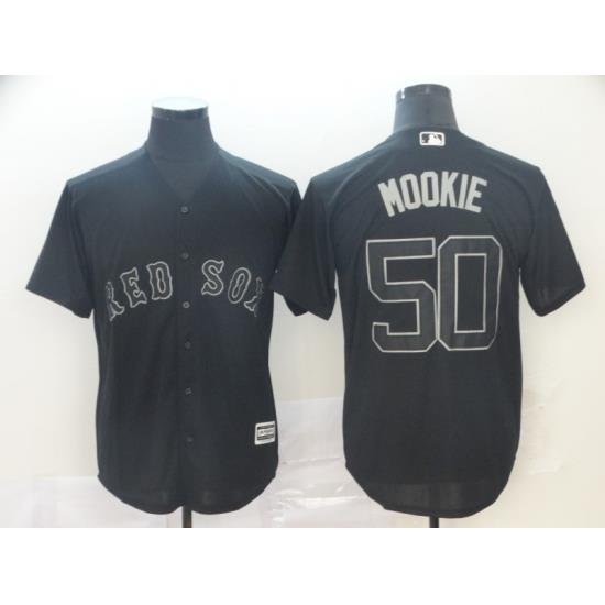 Red Sox 50 Mookie Betts Mookie Black 2019 Players 27 Weekend Player Jersey