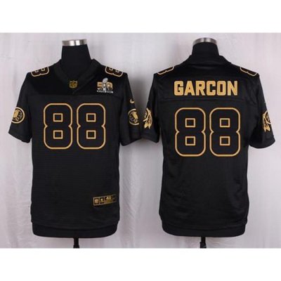 Nike Redskins #88 Pierre Garcon Black Mens Stitched NFL Elite Pro Line Gold Collection Jersey