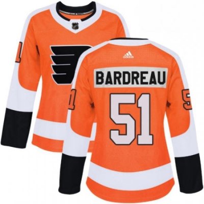 Womens Adidas Philadelphia Flyers 51 Cole Bardreau Premier Orange Home NHL Jersey