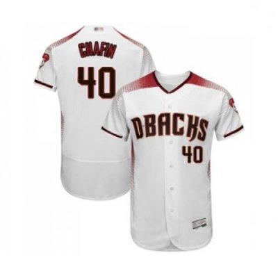 Mens Arizona Diamondbacks 40 Andrew Chafin White Home Authentic Collection Flex Base Baseball Jersey