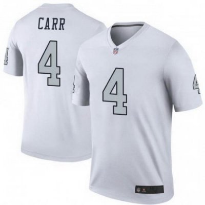 Men Las Vegas Raiders 4 Derek Carr White Legend Limited Jersey