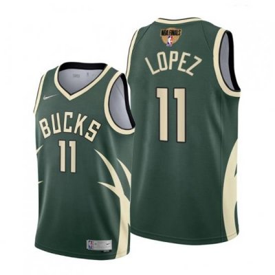 bucks brook lopez green 2021 nba playoffs jersey