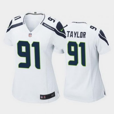 women darrell taylor seattle seahawks white game jersey