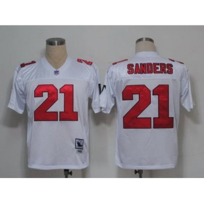 Atlanta Falcons 21 Deion Sanders White throWback