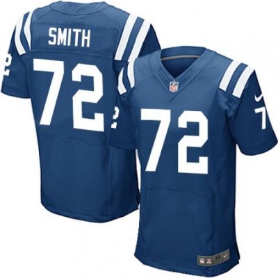 Nike Colts #72 Braden Smith Royal Blue Team Color Mens Stitched NFL Elite Jersey