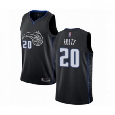 Mens Orlando Magic 20 Markelle Fultz Authentic Black Basketball Jersey City Edition