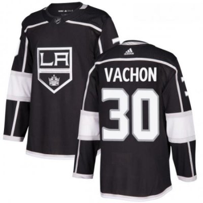 Youth Adidas Los Angeles Kings 30 Rogie Vachon Authentic Black Home NHL Jersey