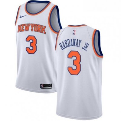 Youth Nike New York Knicks 3 Tim Hardaway Jr Authentic White NBA Jersey Association Edition