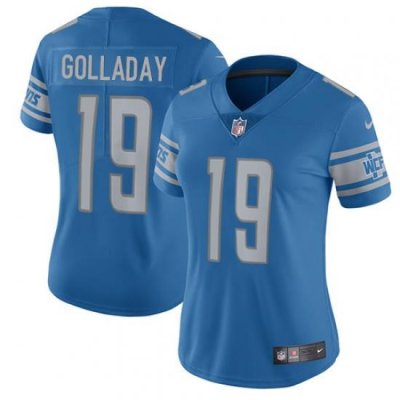 Nike Lions #19 Kenny Golladay Light Blue Team Color Womens Stitched NFL Vapor Untouchable Limited Jersey