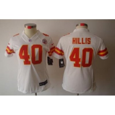 Women Nike Kansas City Chiefs 40 Peyton Hillis White Color[NIKE LIMITED Jersey]