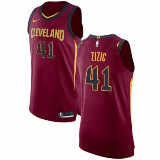 Youth Nike Cleveland Cavaliers 41 Ante Zizic Authentic Maroon NBA Jersey Icon Edition