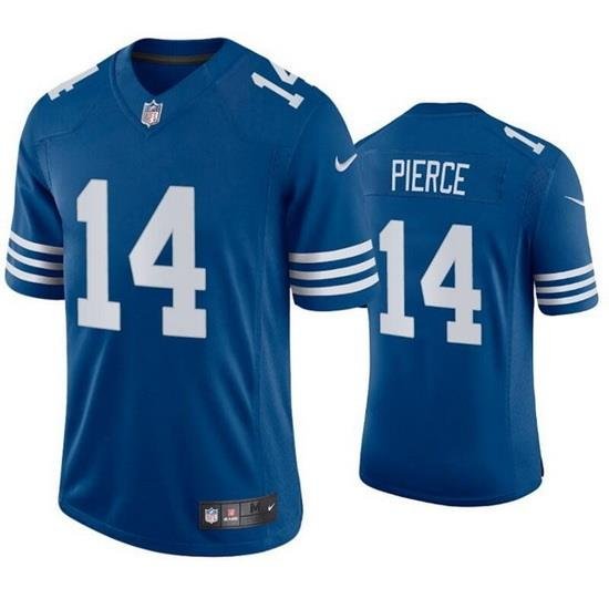 Men Indianapolis Colts 14 Alec Pierce New Blue Stitched Football Jersey