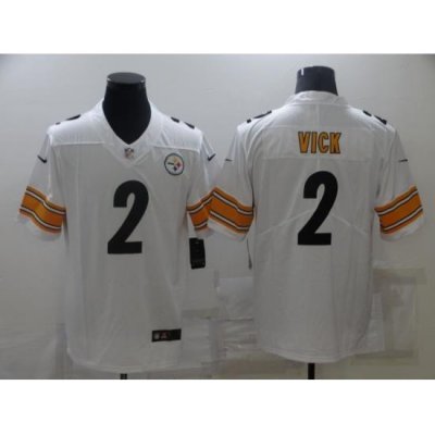 Men Pittsburgh Steelers 2 Mike Vick White 2021 Vapor Untouchable Stitched NFL Nike Limited Jersey