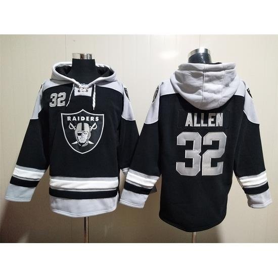 Los Angeles Raiders Sitched Pullover Hoodie #32 Marcus Allen