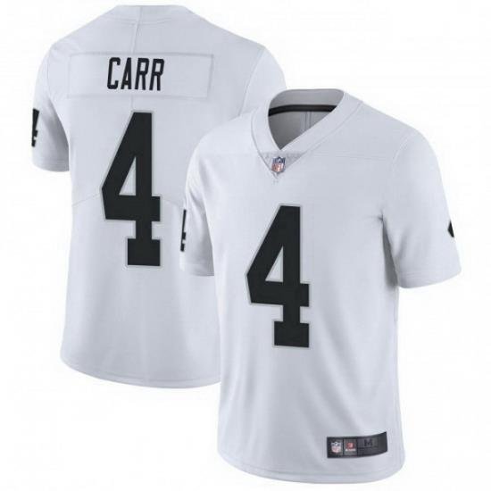 Men Las Vegas Raiders 4 Derek Carr White Untouchable Vapor Limited Jersey