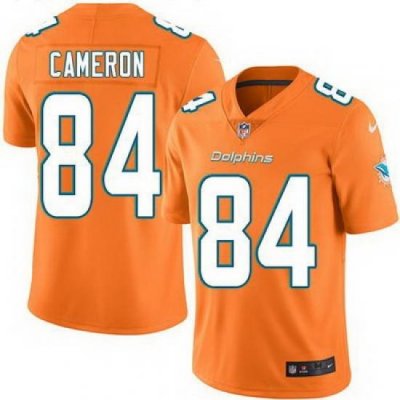 Nike Dolphins #84 Jordan Cameron Orange Mens Stitched NFL Limited Rush Jersey