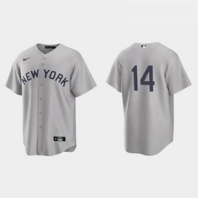 Men NeW York Yankees 14 Tyler Wade Men Nike Gray 2021 Field of Dreams Game MLB Jersey