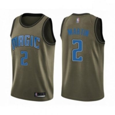 Mens Orlando Magic 2 Jarell Martin Swingman Green Salute to Service Basketball Jersey