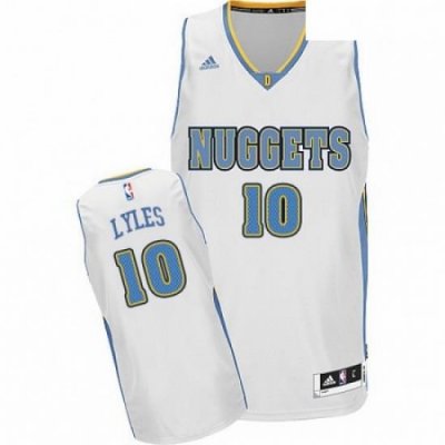 Mens Adidas Denver Nuggets 10 Trey Lyles Swingman White Home NBA Jersey