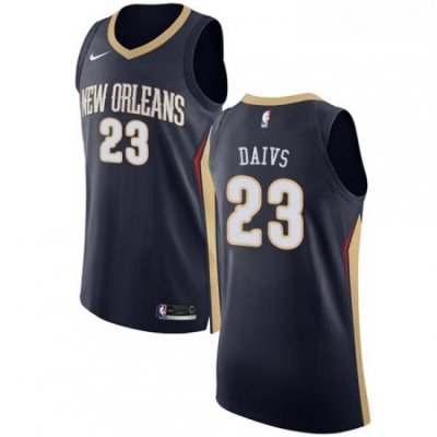 Youth Nike New Orleans Pelicans 23 Anthony Davis Authentic Navy Blue Road NBA Jersey Icon Edition