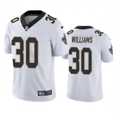 Men New Orleans Saints 30 Jamaal Williams White Vapor Untouchable Stitched Football Jersey